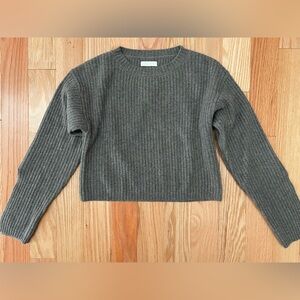 CONSIGNED SABLYN Shopbop Taupe Ribbed Cashmere Bell Sleeve Sweater XS